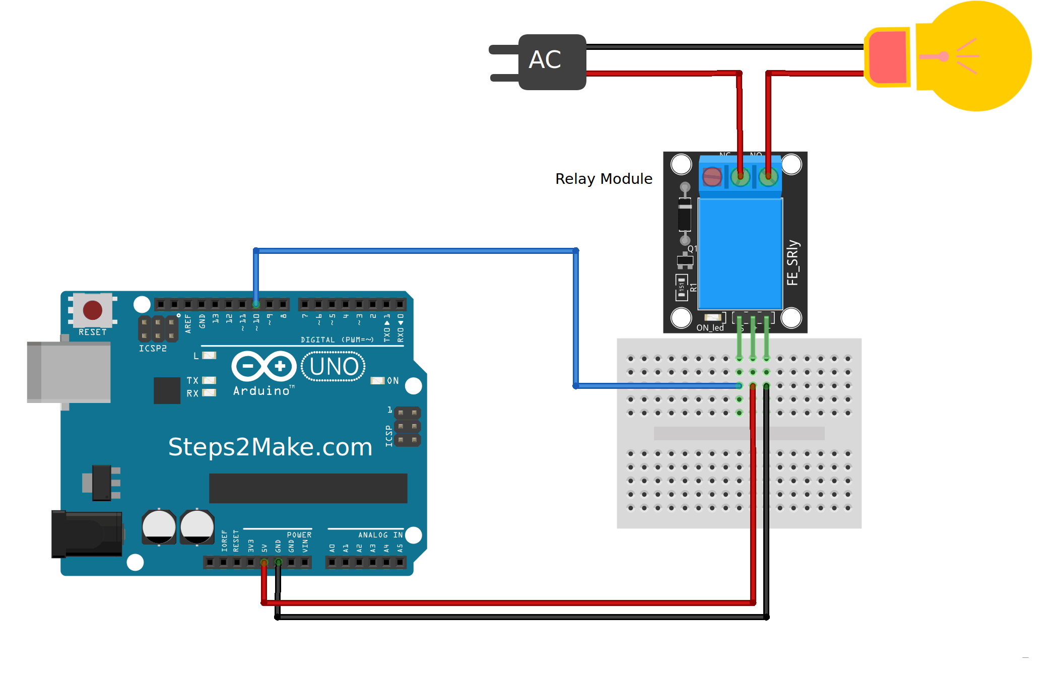 Arduino activando aplicación de 220V