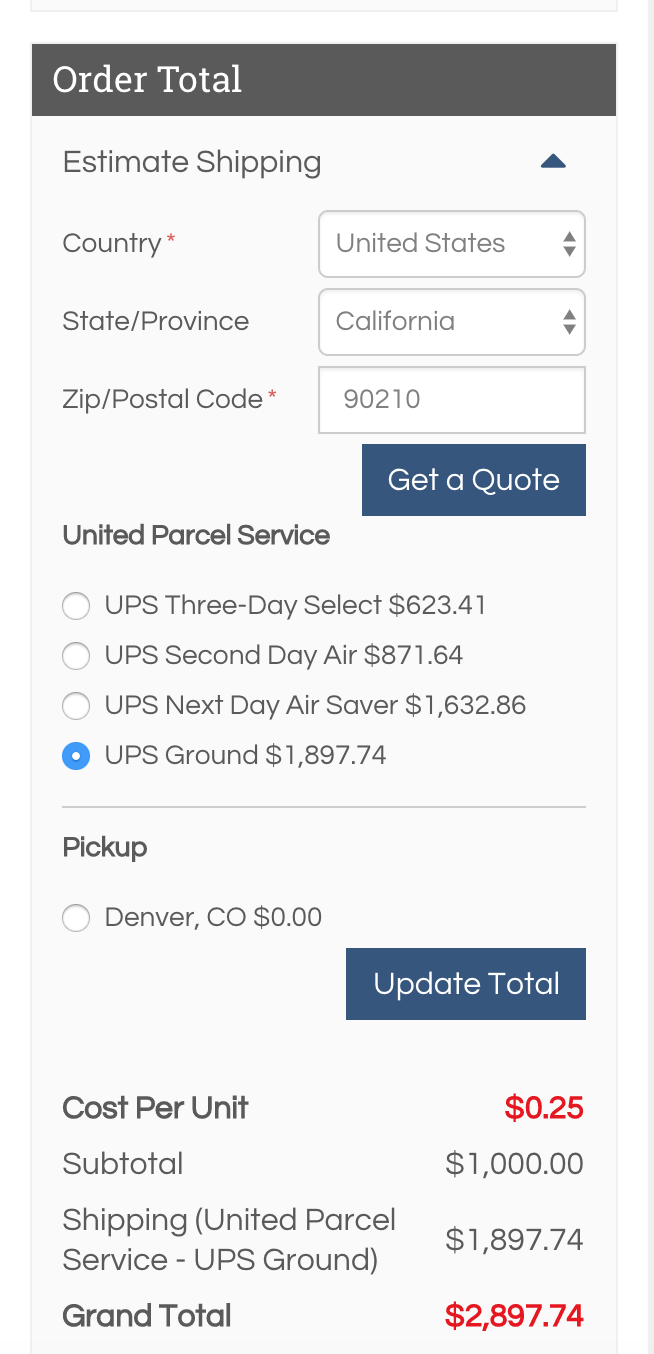 Ground Rate should be ~$250