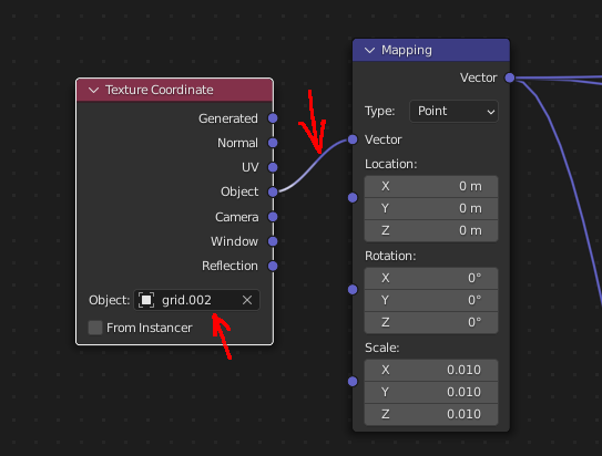 Required changes to texture coordinate node