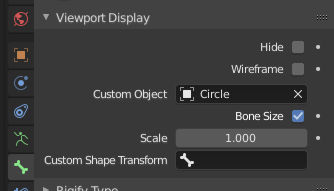 custom bone display properties