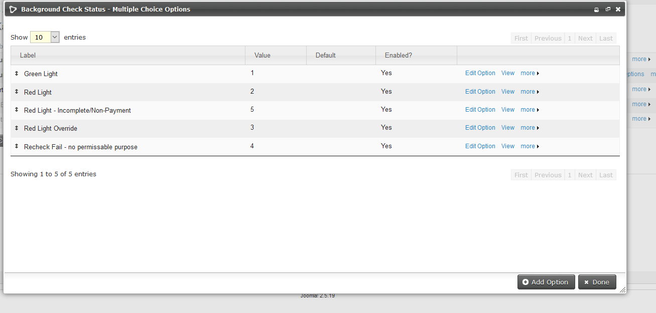 Lables of Custom Values