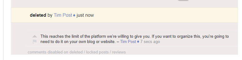 Deleted by Tim Post: This reaches the limit of the platform we're willing to give you. If you want to organize this, you're going to need to do it on your own blog or website.