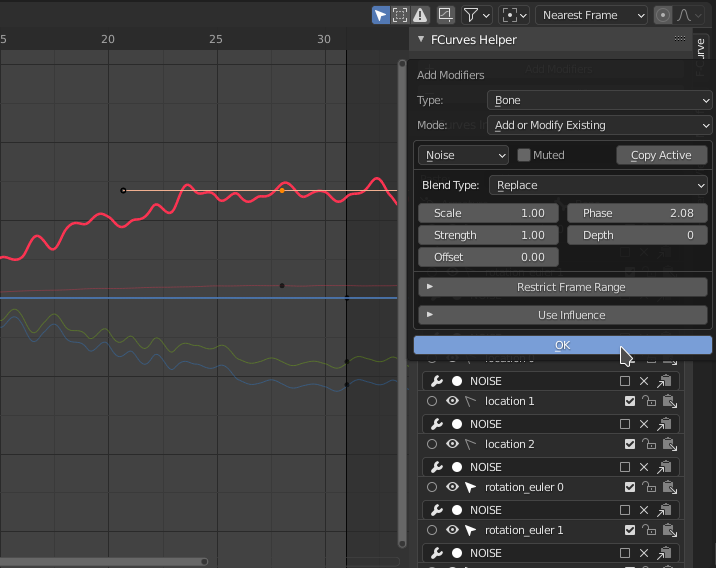 FCurve Helper add-on interface