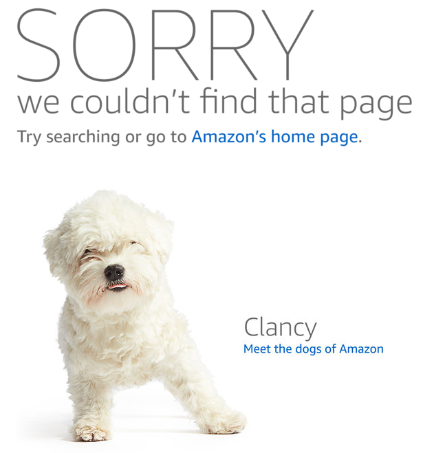 Amazon 404 page