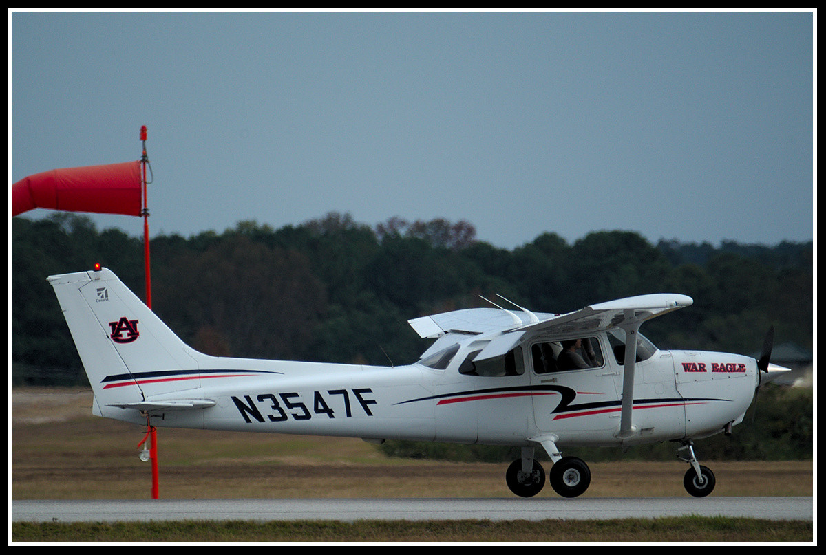 Cessna 172S and windsock