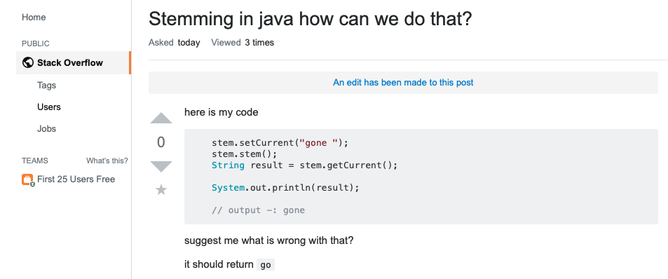 Stackoverflow example