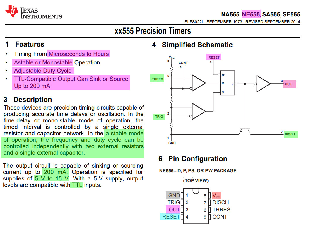 ne555 spec summary