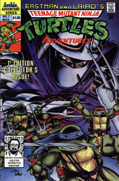 Archie comics cover showing the turtles with colored masks