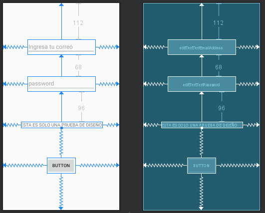 este es el diseño en android studio