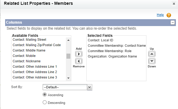 Related list fields