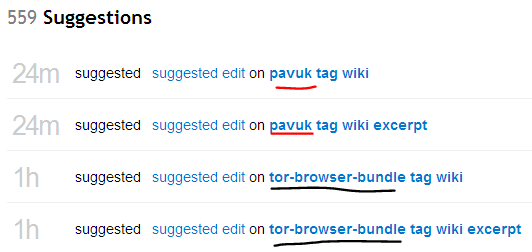 Tag Wiki edits