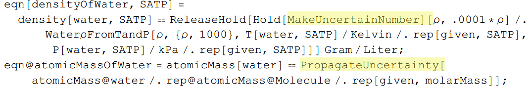 MakeUncertainNumber and PropagateUncertainty