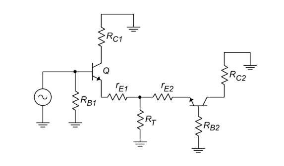 Why R_C1 and R_C2 are grounded while doing small signal analysis?