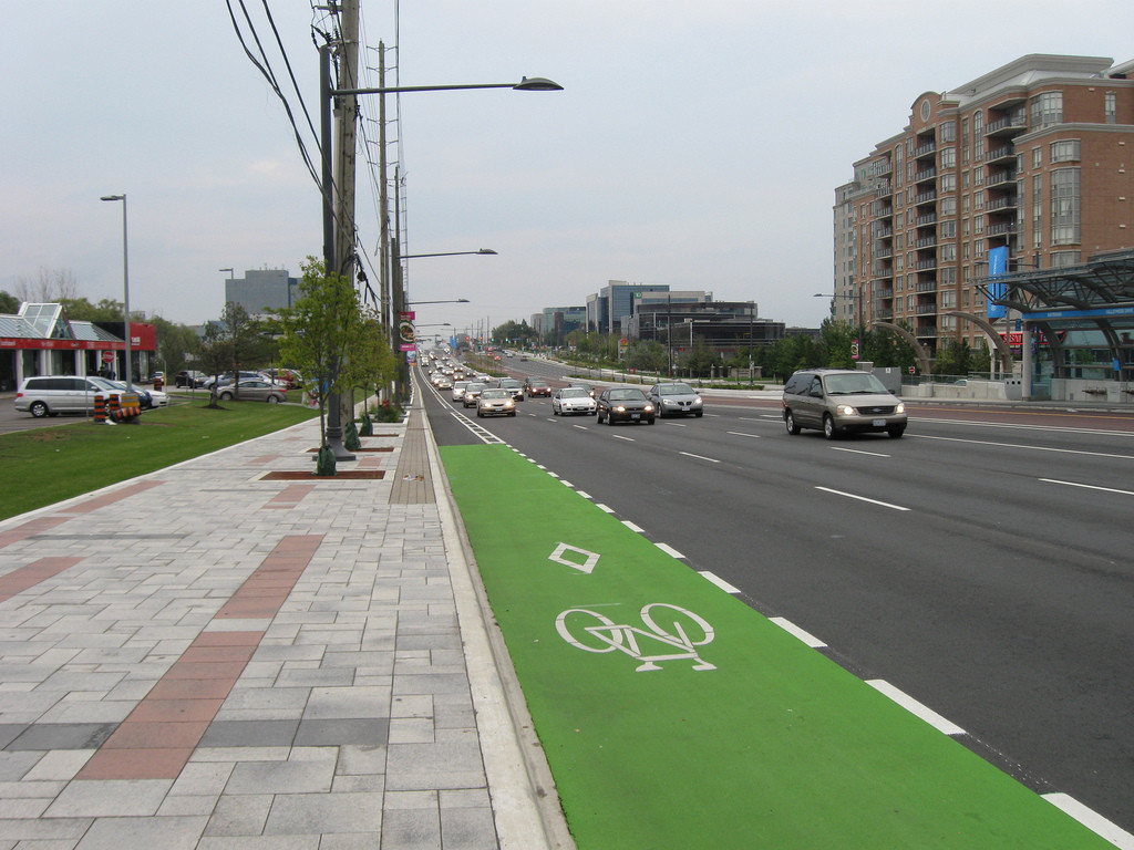 Dotted bike lane