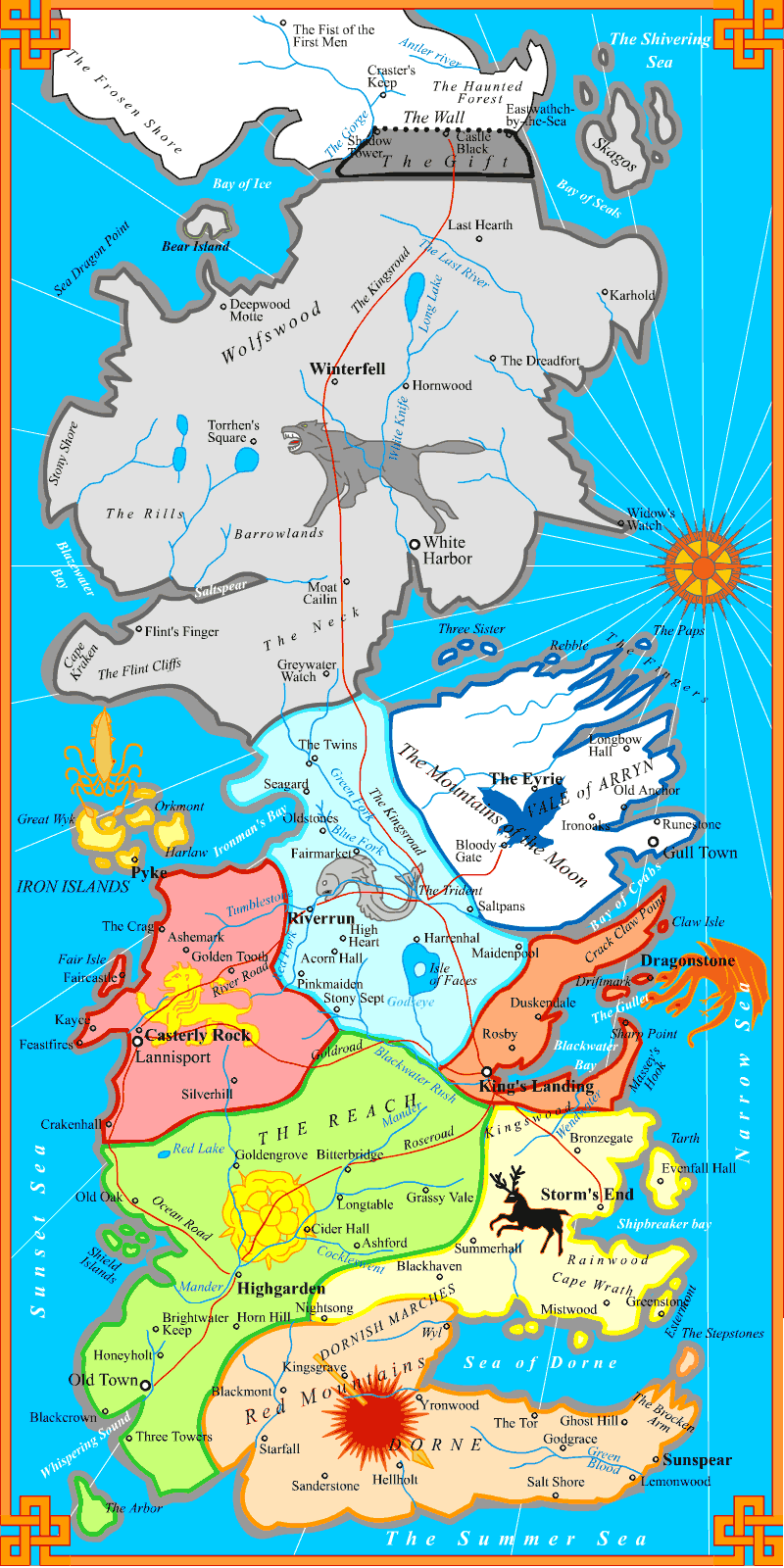 Westeros Political Map