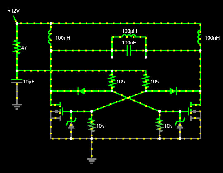 Circuit with small incuctors