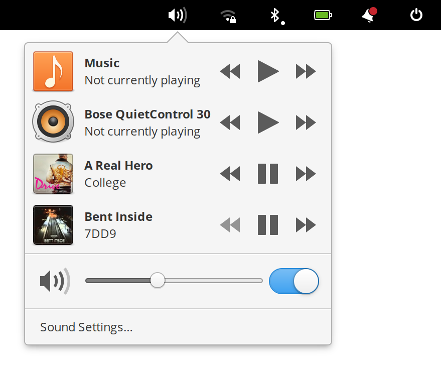 Spotify or Auryo in sound indicator