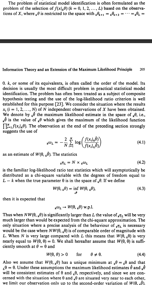 longish passage from Akaike et al 1973 pp. 204ff