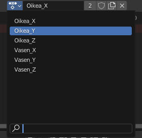 Oikea means right, vasen means left