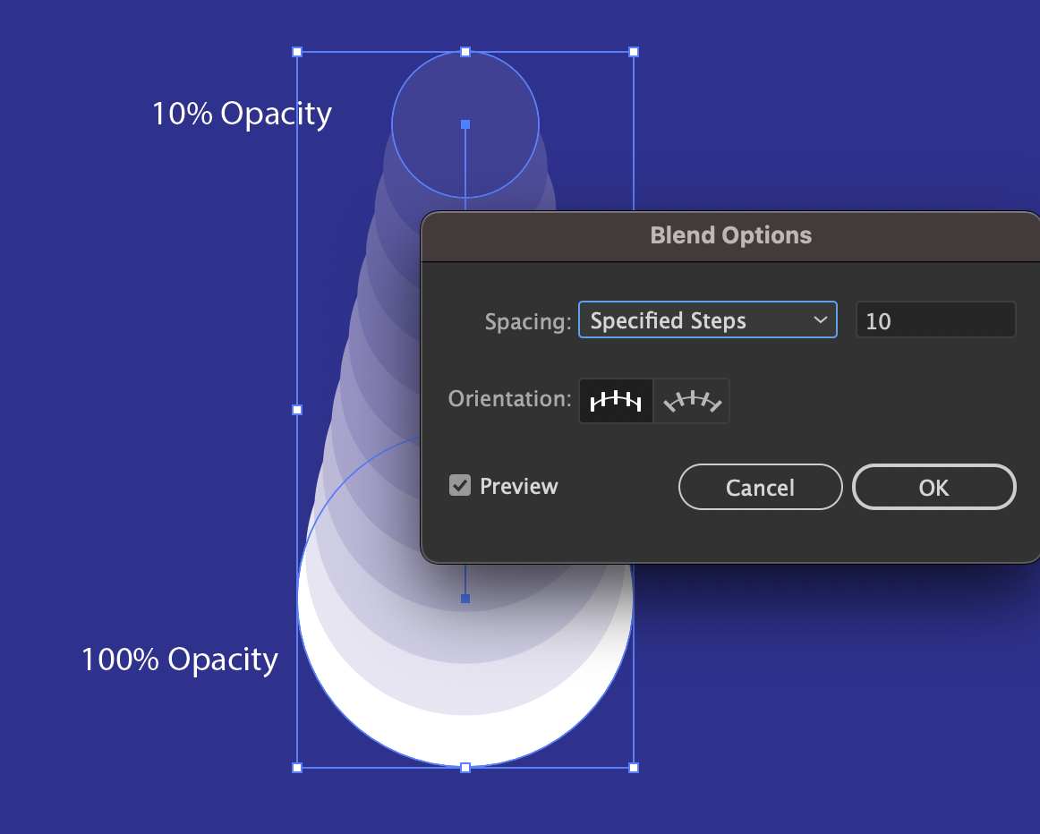 Example of using Specified Steps