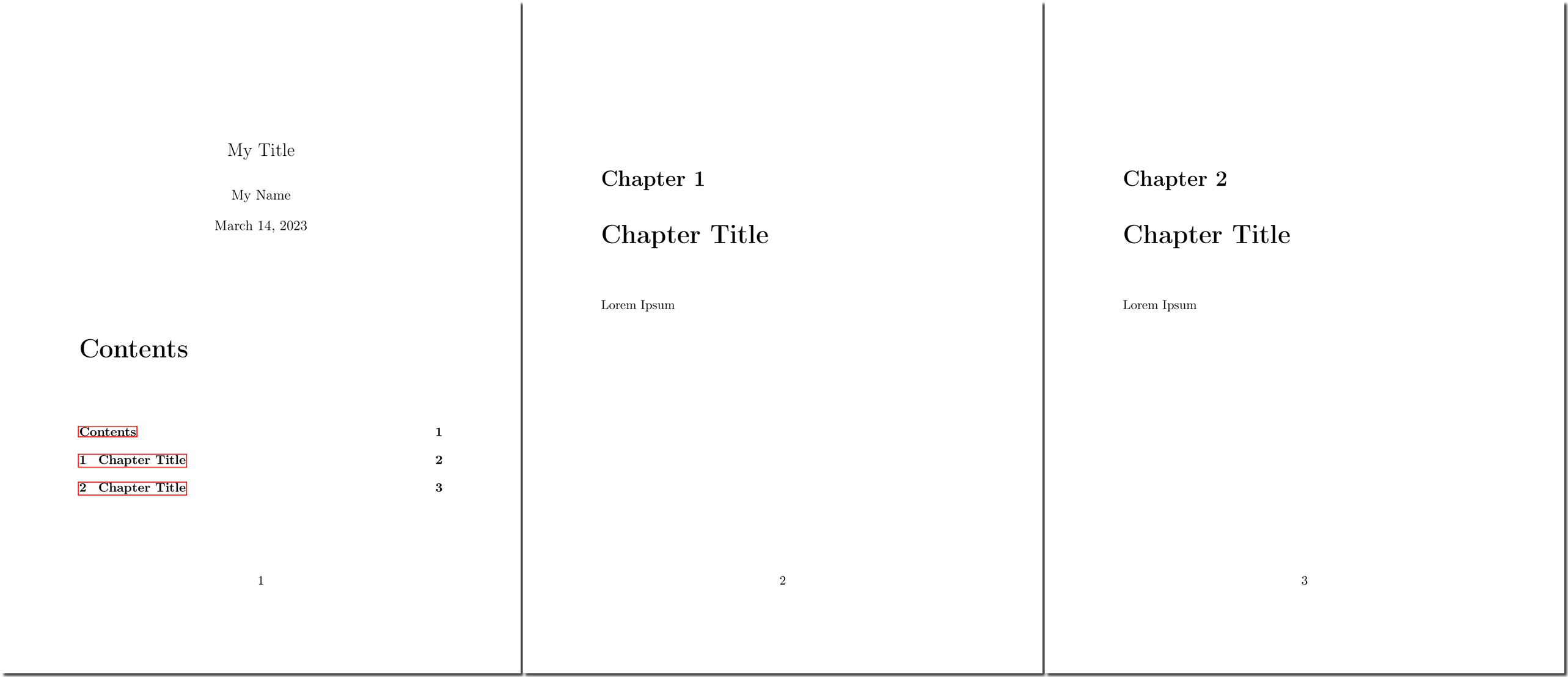 ToC appears when LaTeX runs twice