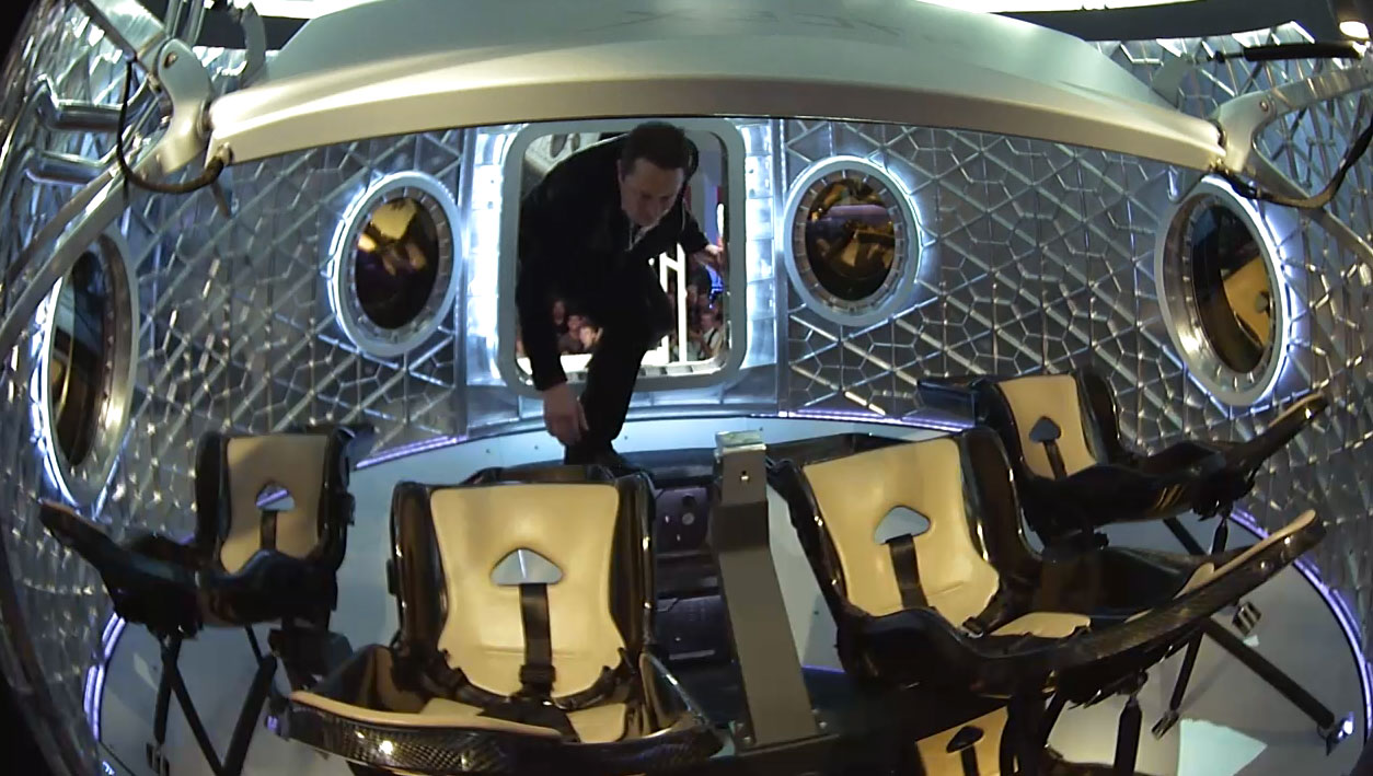 Dragon V2 unveiling interior