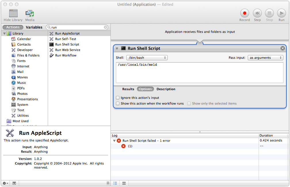 Automator script