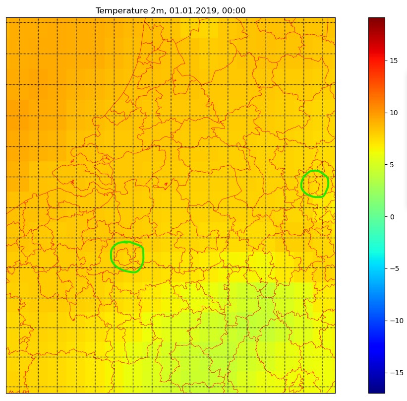 Temperature in NUTS 3 regions