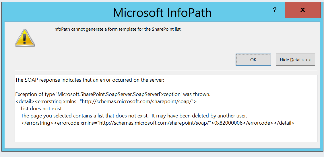 Infopath Form Opening Issue