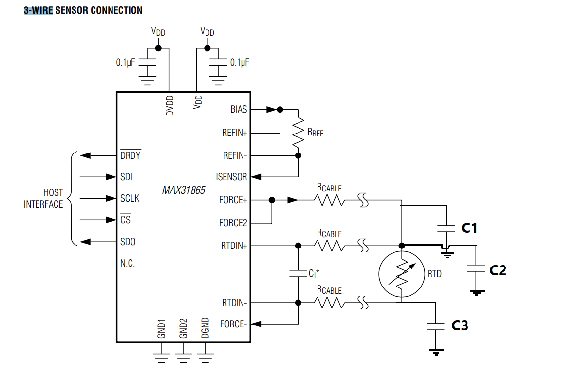 MAX31865 noise reduction