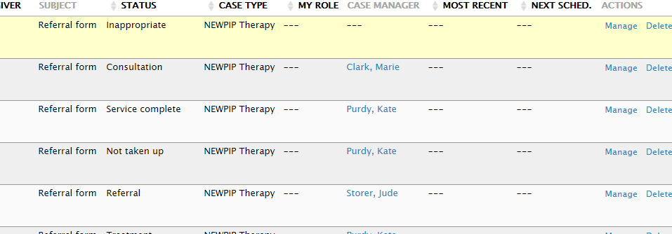 case results list