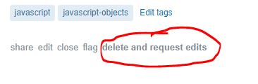 delete and request edits