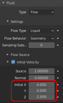 initial velocity