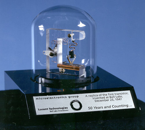 replica of first working transistor.