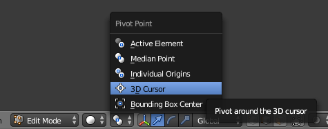 '3D Cursor' in pivot mode menu