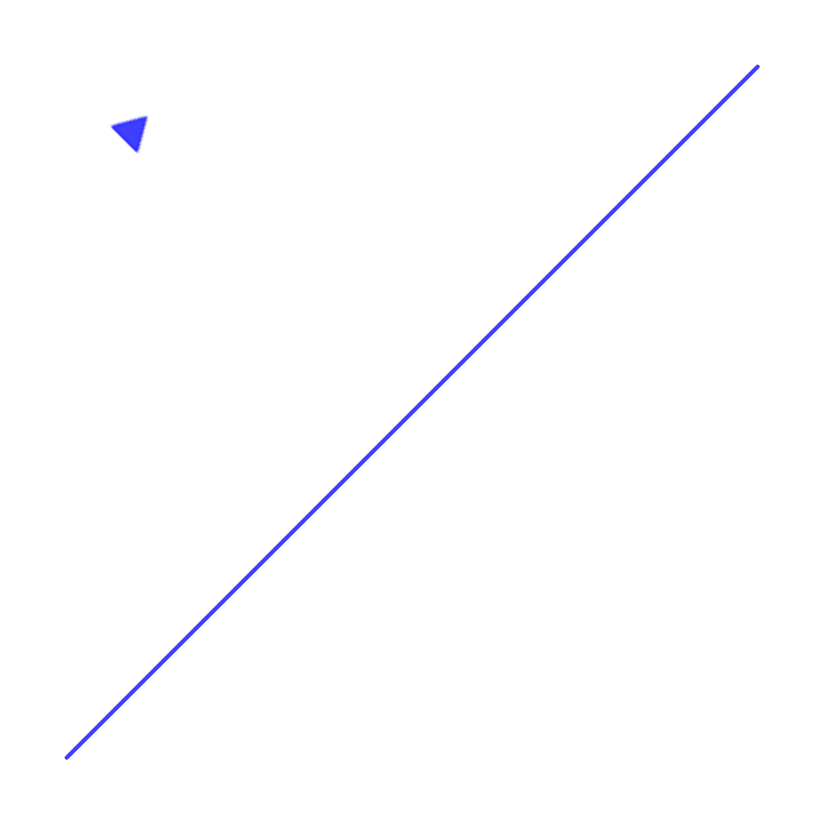 Line with arrowhead offset