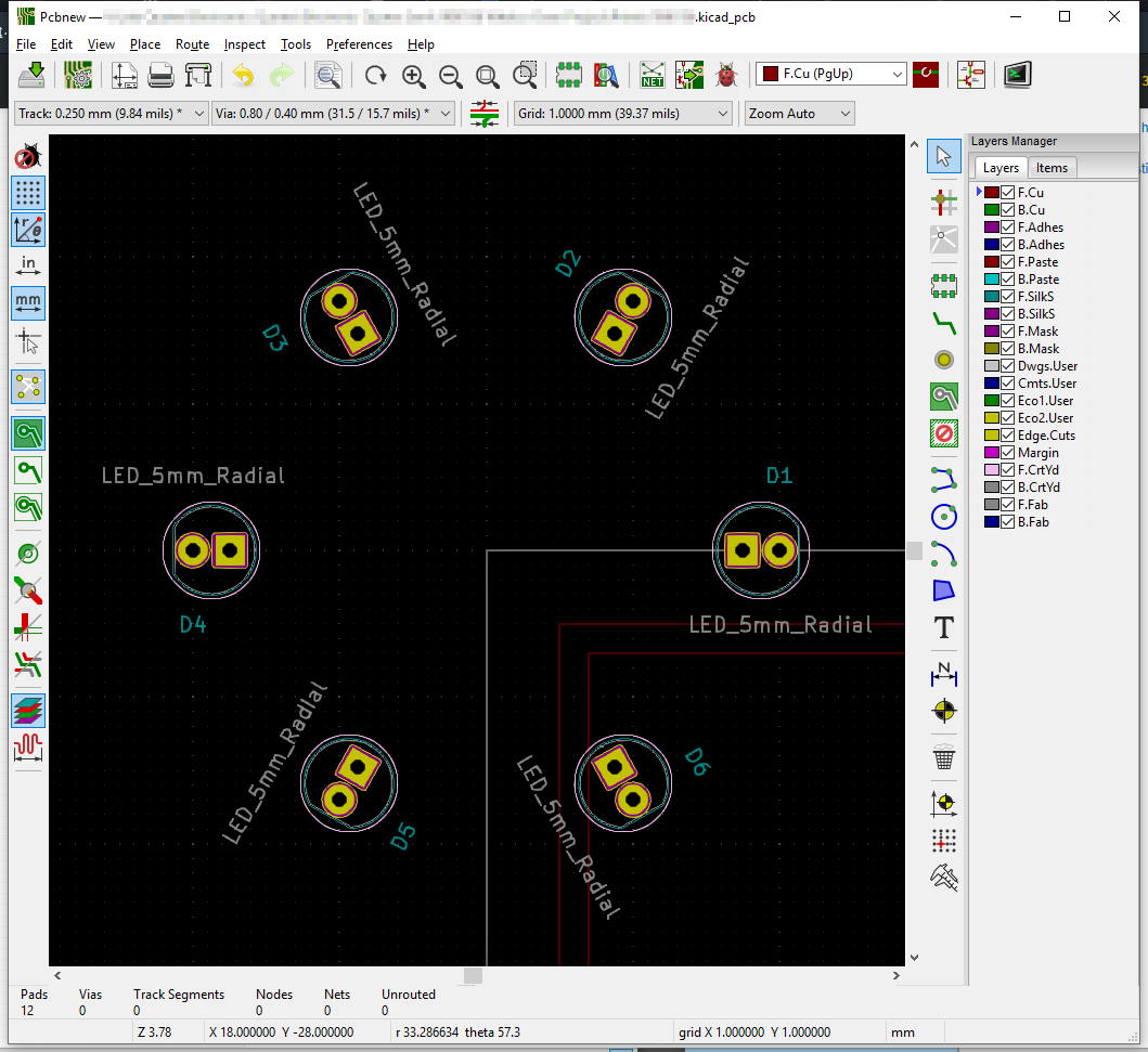 KiCAD Polar Coordinates