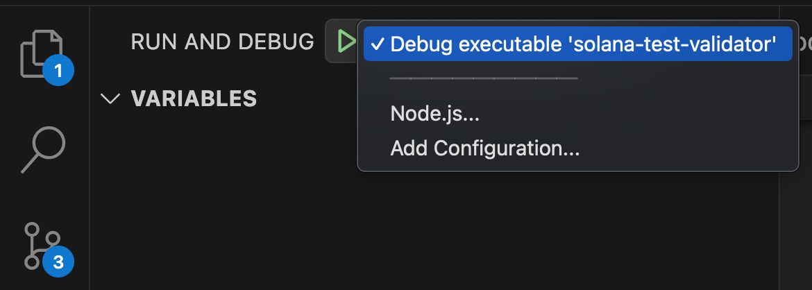 run debug task from Run and Debug UI