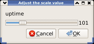 Screenshot zenity as uptime display