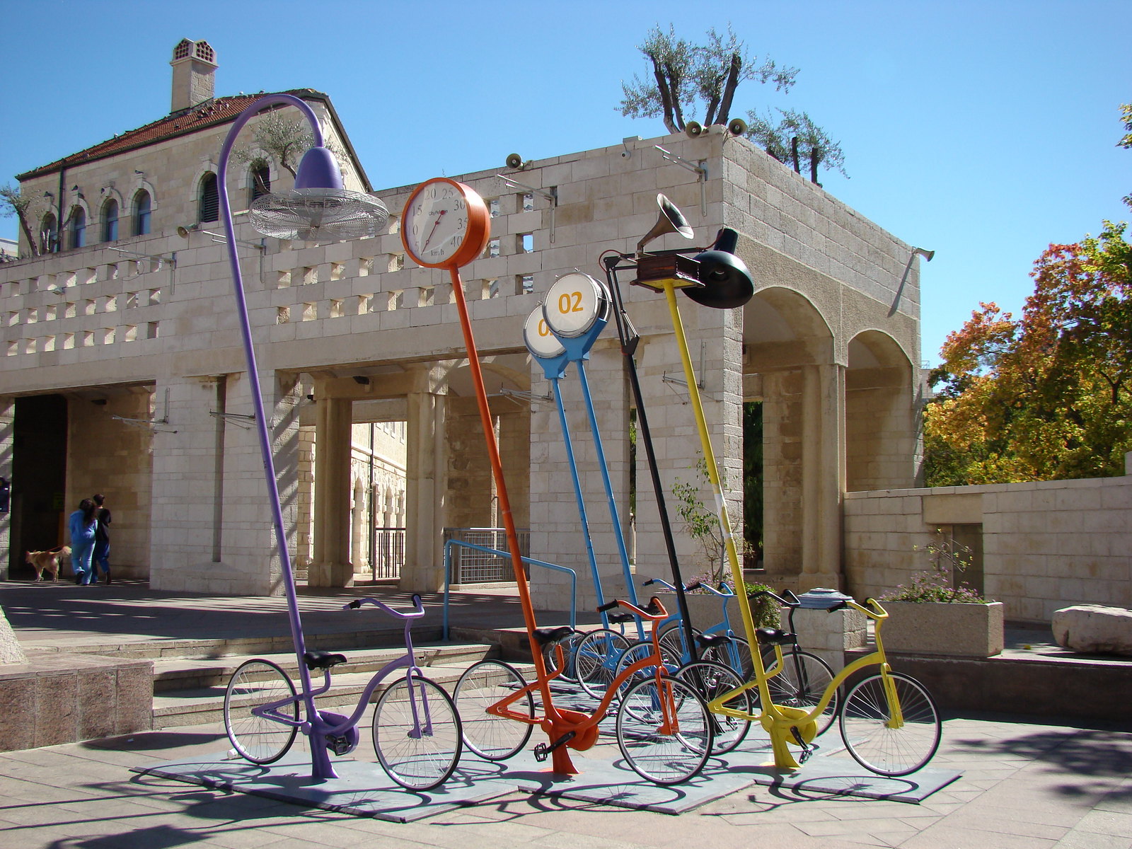 Bicycle generators near Municipality of Jerusalem