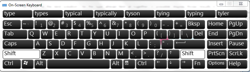 On screen Keyboard image