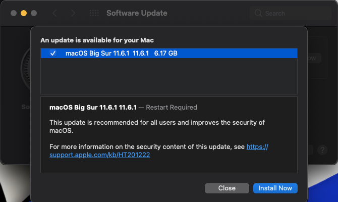 macOS BigSur Update