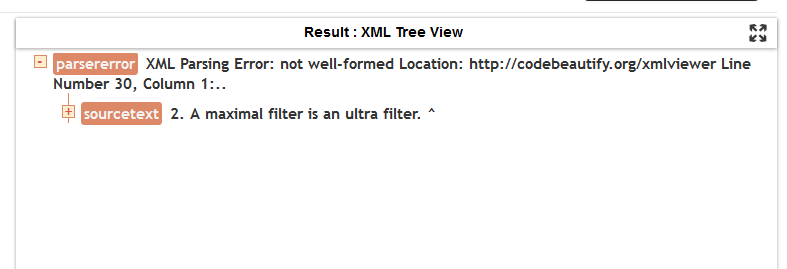 parsing errors