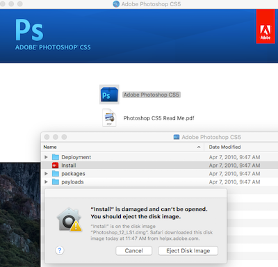 Photoshop CS5 Install fail