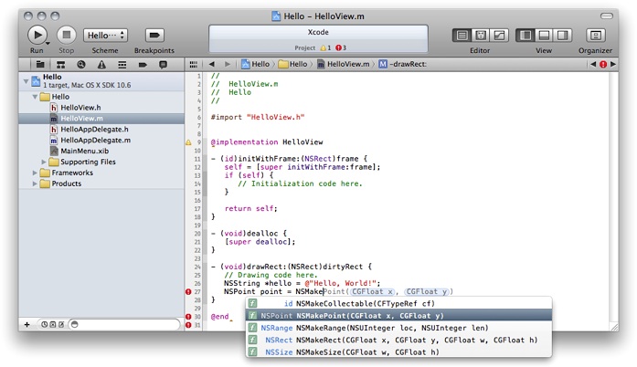 xcode Completion