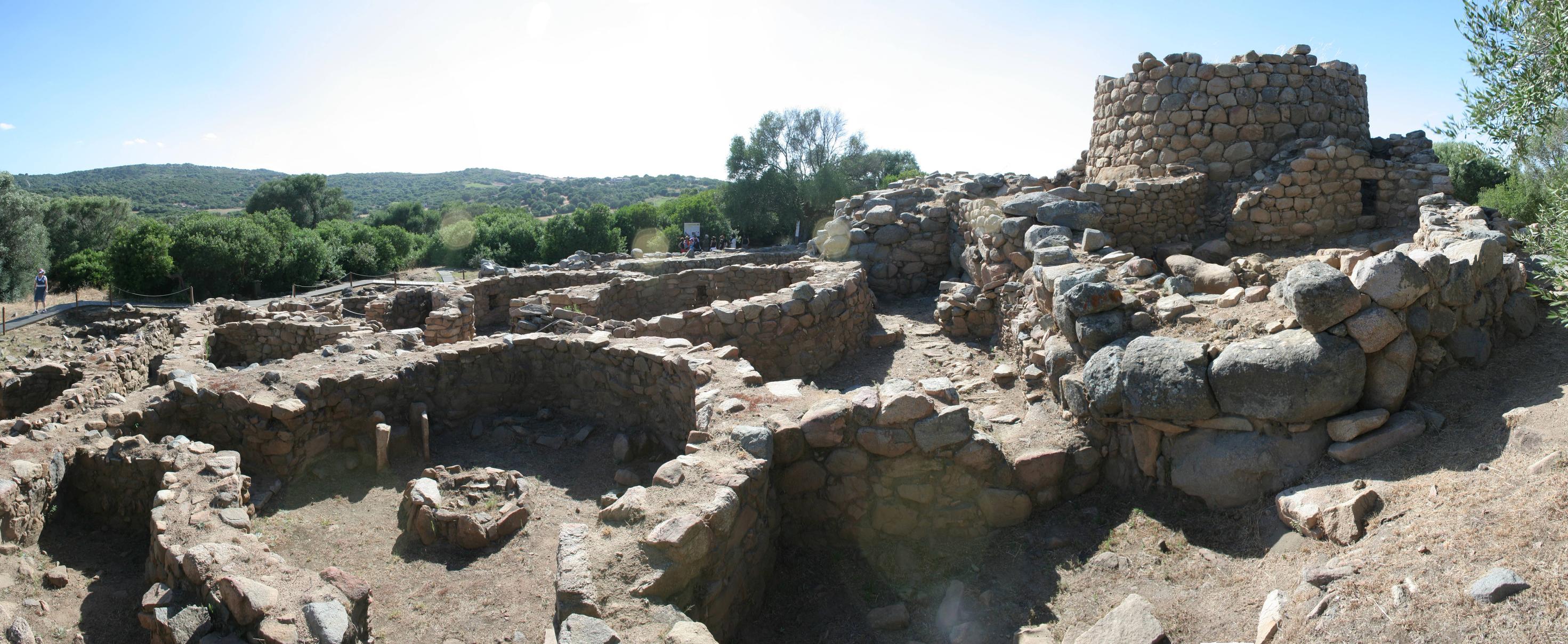 Nuraghe la Prisciona of the Nuragic civilization in Sardina