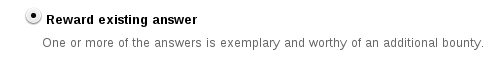 Reward existing answer: One or more of the answers is exemplary and worthy of an additional bounty.