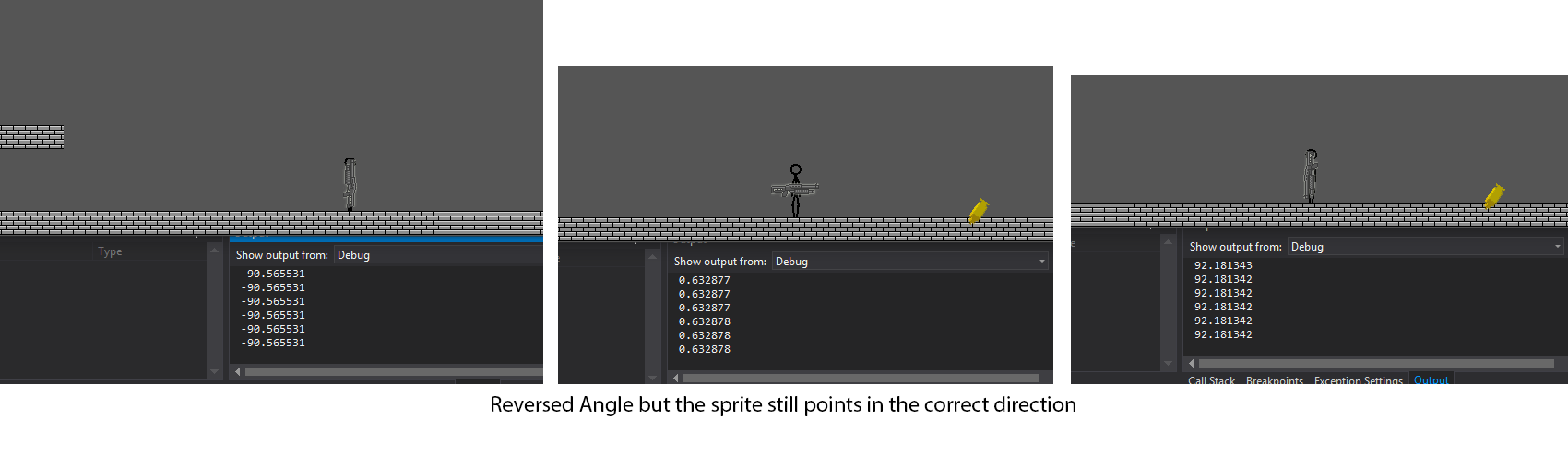 Attached here is an image of what I mean by the inverse aiming angle