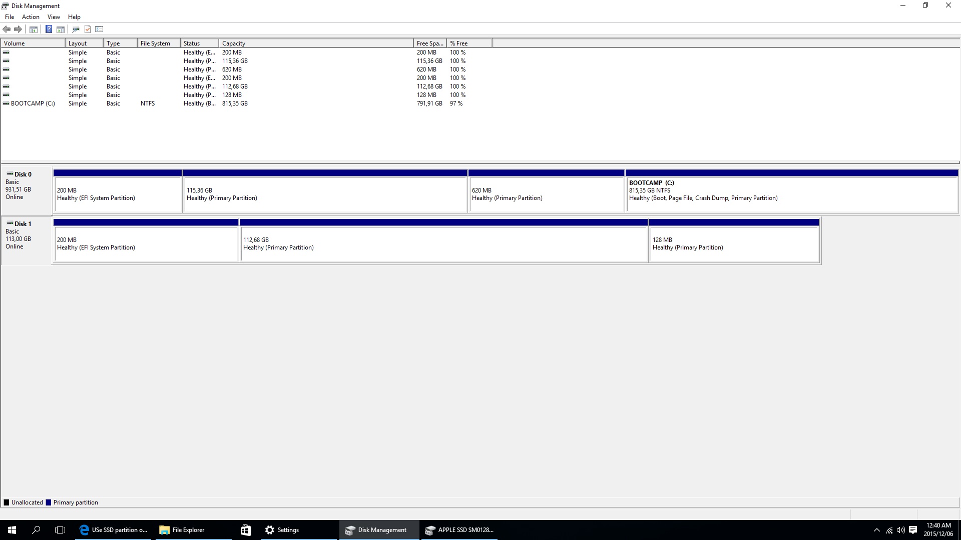 Disk Management Screenshot