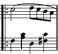 same measure without dynamic, showing different spacing